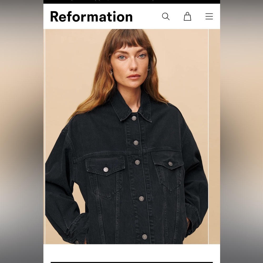 Reformation Brooks Oversized Denim Jacket